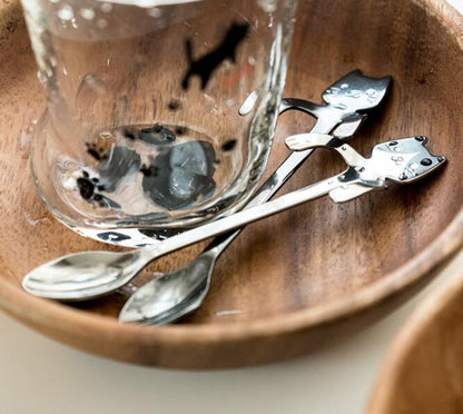 STAINLESS STEEL CAT TEASPOONS 5