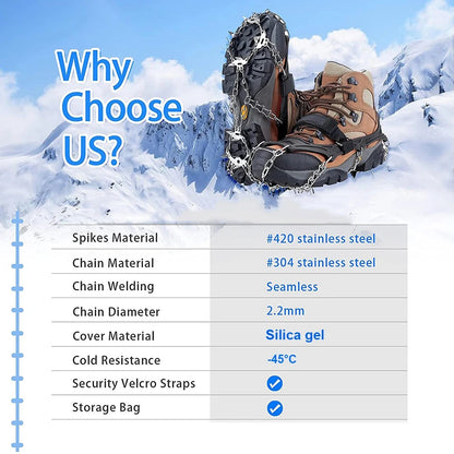 19 Spike Anti Slip Ice Crampons 5