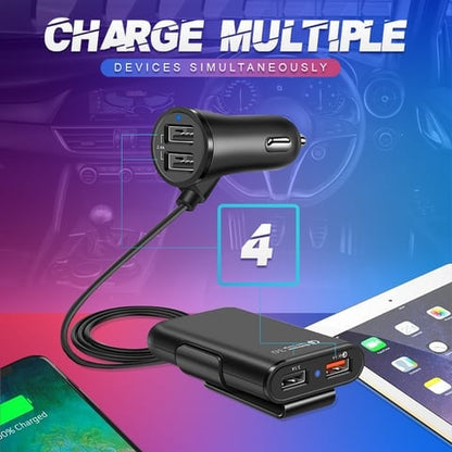 4 Port USB Car Charger Quick Charge QC3 5