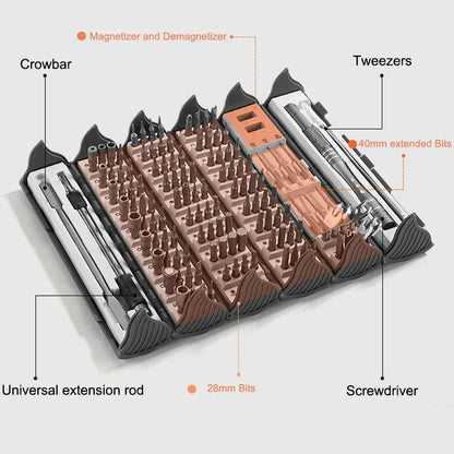 Multi-Functional 128 in 1 Magnetic Precision Screwdriver Set 5