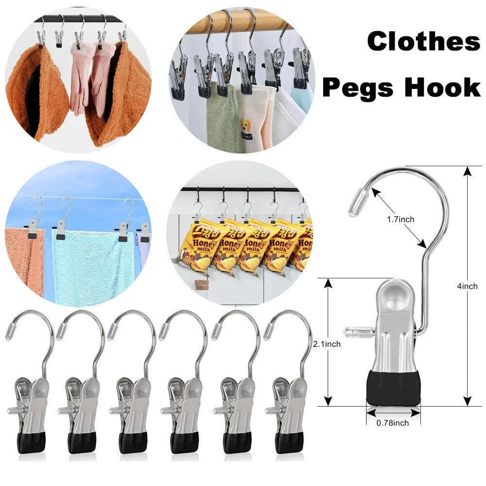 Closet Space Saving Clothes Hanging Clips (10 pcs) 5