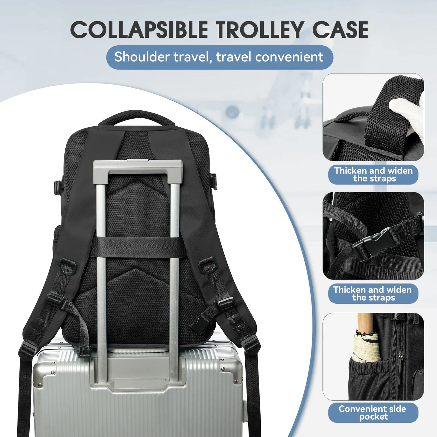 Vacuum Travel Backpack - Large Carry On Bag Flight Approved 5