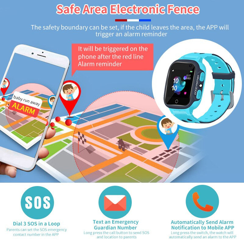 Kids GPS Tracker SOS Smartwatch 5