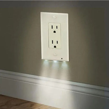 Outlet Wall Plate With Led Night Lights-No Batteries Or Wires 5