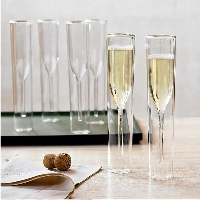 Double-walled Champagne Flutes 2PCS 5