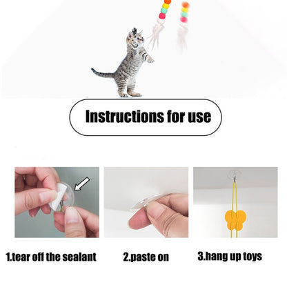 Hanging Bouncing Cats Toy-3PCS 5