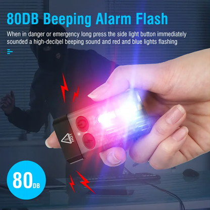 Mini Powerful EDC Flashlight with Red UV Blue Light 5