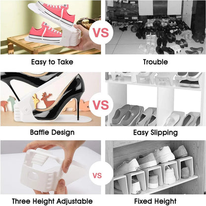 Double Layer Free Standing Shoe Rack (6Pcs) 5