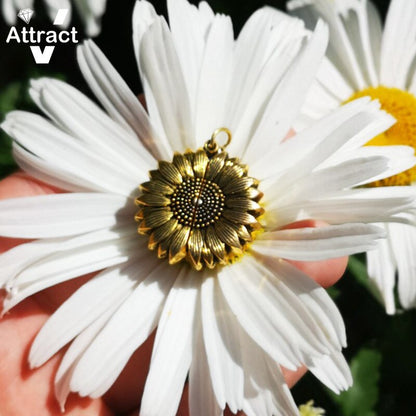 "You Are My Sunshine" Open Locket Sunflower Necklace 5