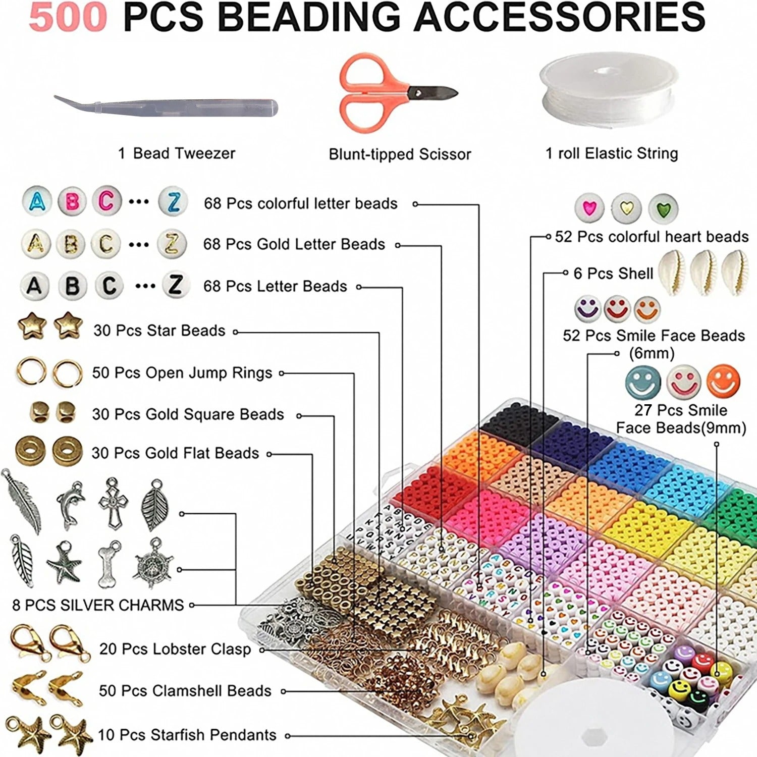 Clay Beads Bracelet Making Kit 5