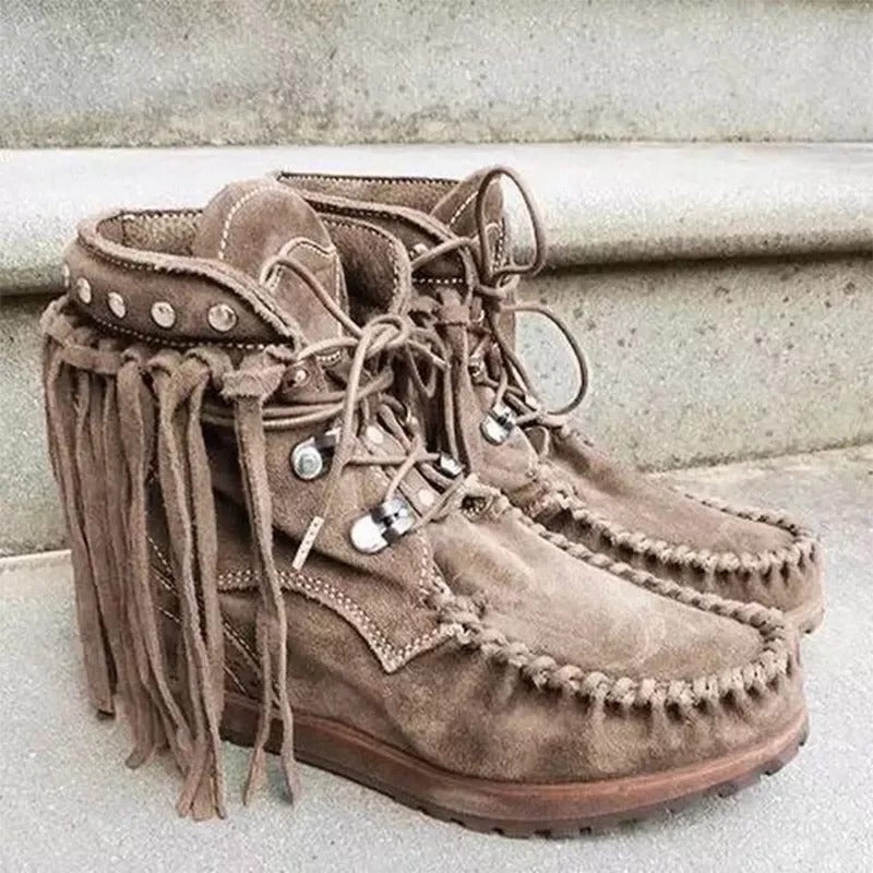 Suede Retro Ankle Boots 5