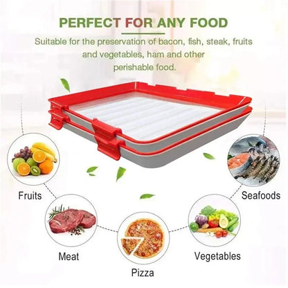 Stackable Silicone Food Storage Trays-2PCS 5