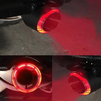 Car Carbon Fiber Flashing Tail Throat 5