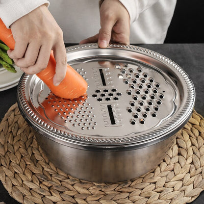 3 In 1 Stainless Steel Vegetable Cutter Slicer Basin 5