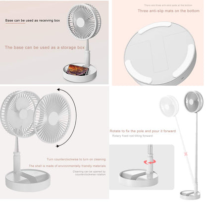 Telescopic Folding USB Charging Fan 5