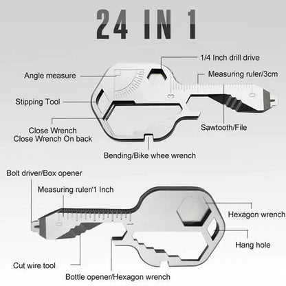 24 in 1 Key Shaped Pocket Tool 5