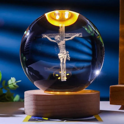 Crystal Ball Jesus Figurine 5
