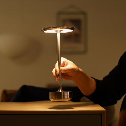 Metallic Cordless Rechargeable Waterproof Table Lamp 5