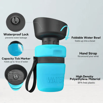 Foldable Cap Outdoor Dog Water Bottle 2