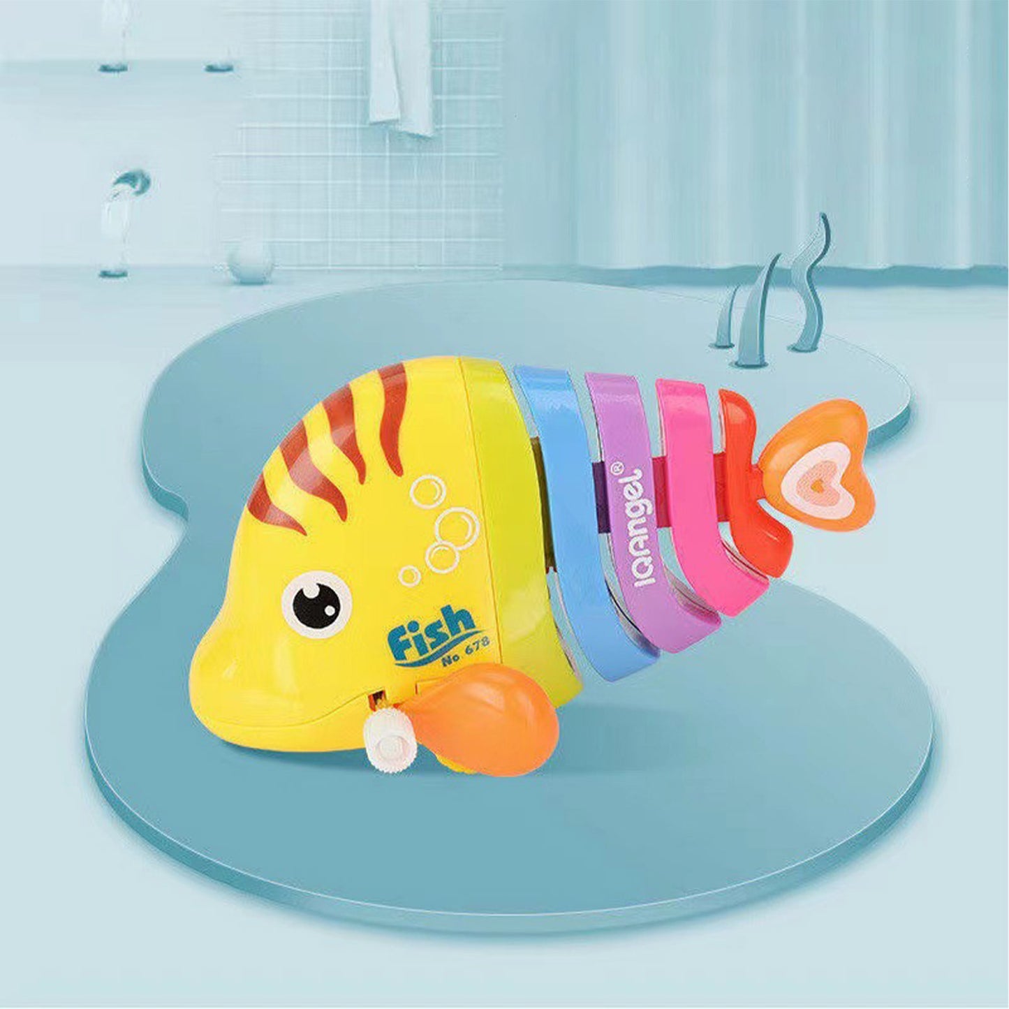 Plastic Wind-Up Wiggle Fish Toys-4PCS 5