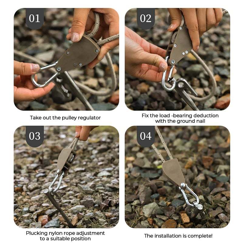 Adjustable Camping Rope Pulley 5