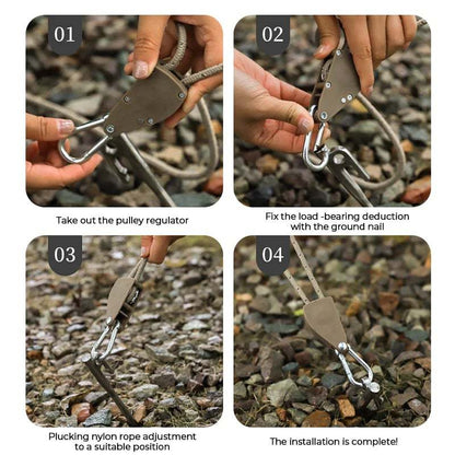 Adjustable Camping Rope Pulley 5