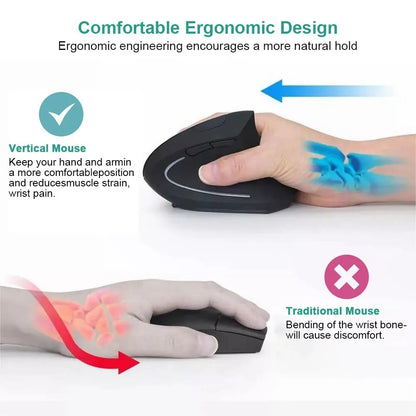 Ergonomic Vertical Wireless Mouse 5