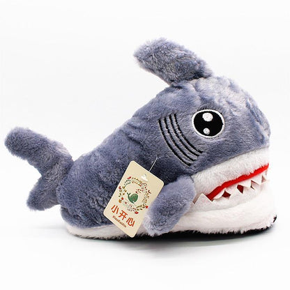 Fuzzy Shark Slippers 5