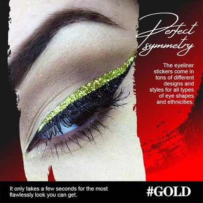 Reusable Eyeliner and Eyelash Stickers with Glitter 5