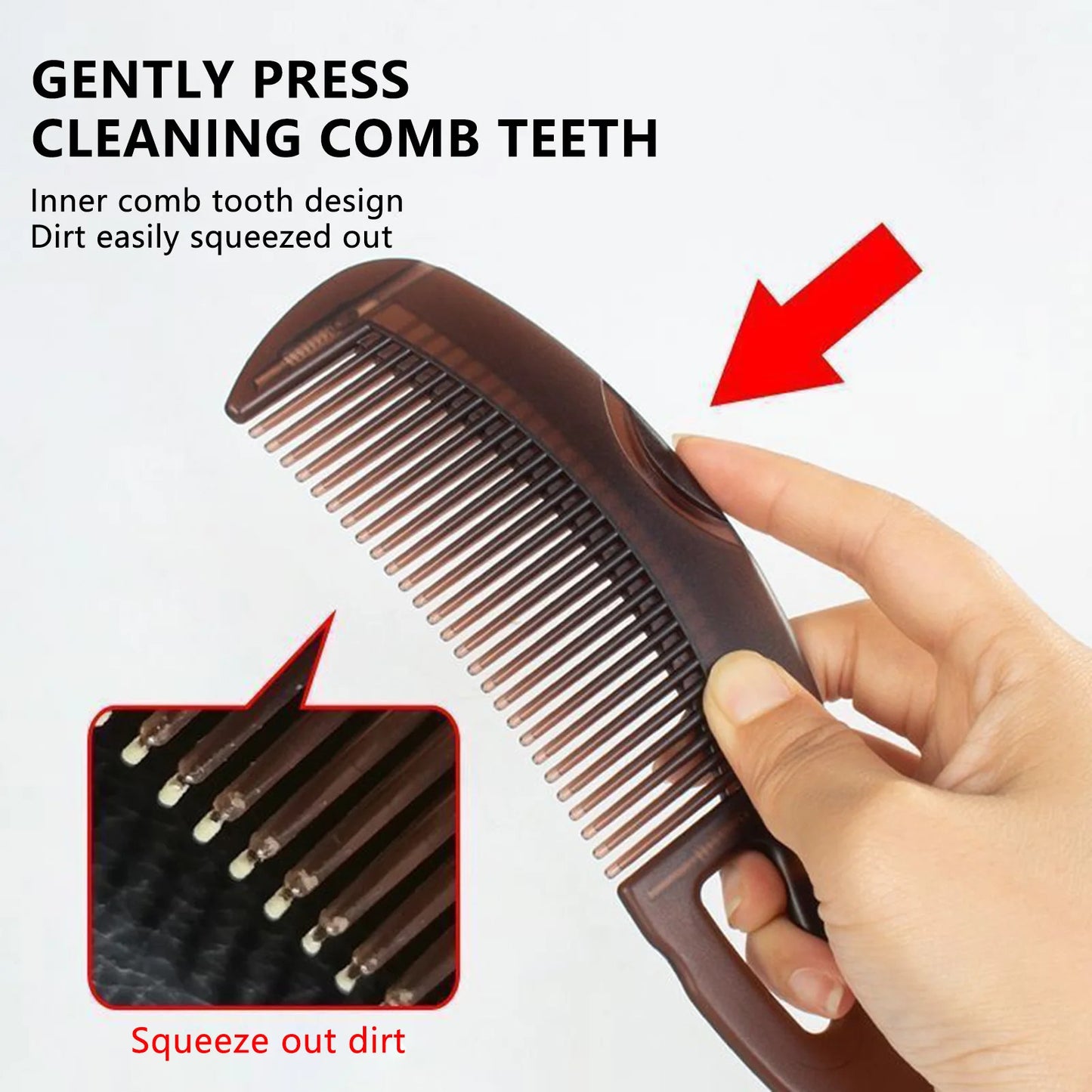 Hollow Tooth Self-cleaning Scalp Detox Dandruff Comb 5