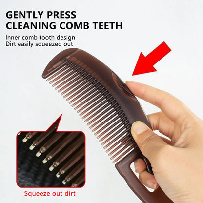 Hollow Tooth Self-cleaning Scalp Detox Dandruff Comb 5