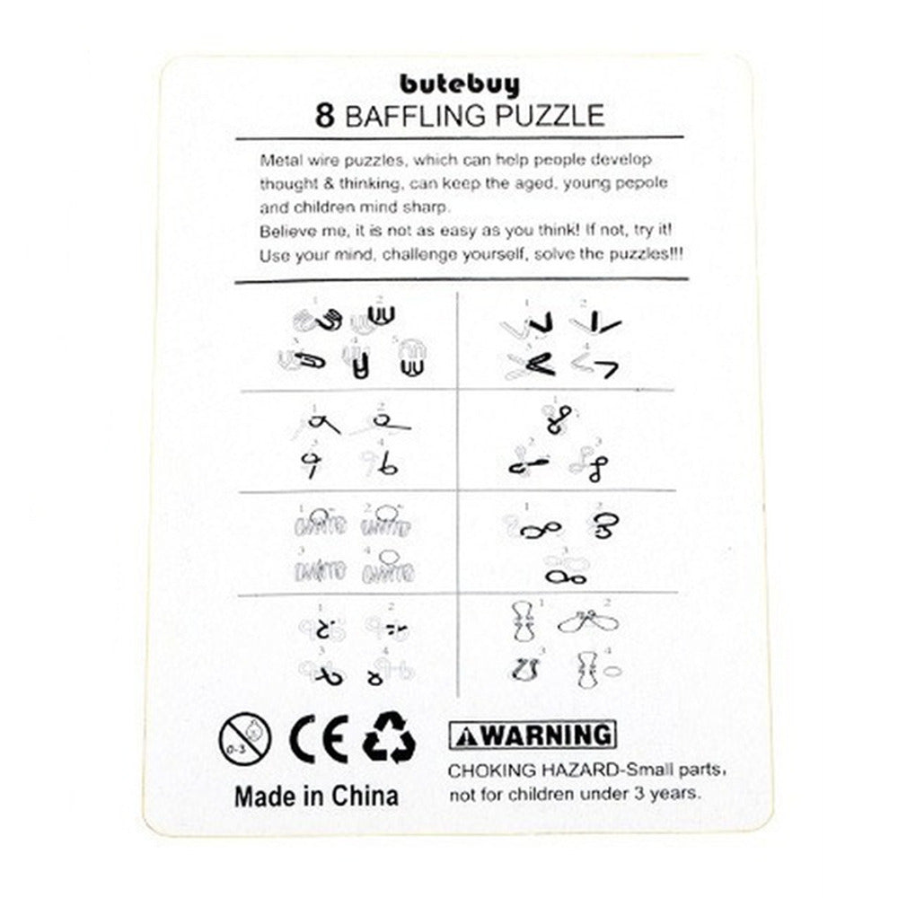 Stainless Steel Montessori Puzzle Mind IQ Test Toys (8pcs) 5