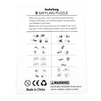 Stainless Steel Montessori Puzzle Mind IQ Test Toys (8pcs) 5