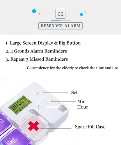 Smart Weekly Pill Organizer with Timer 5