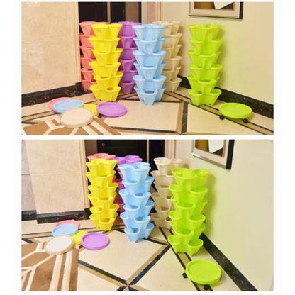 Stackable Plants Pot - 6 Trays+ Wheel Tray 5