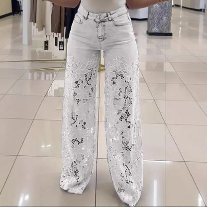 Laced Baby Blue Jeans 5