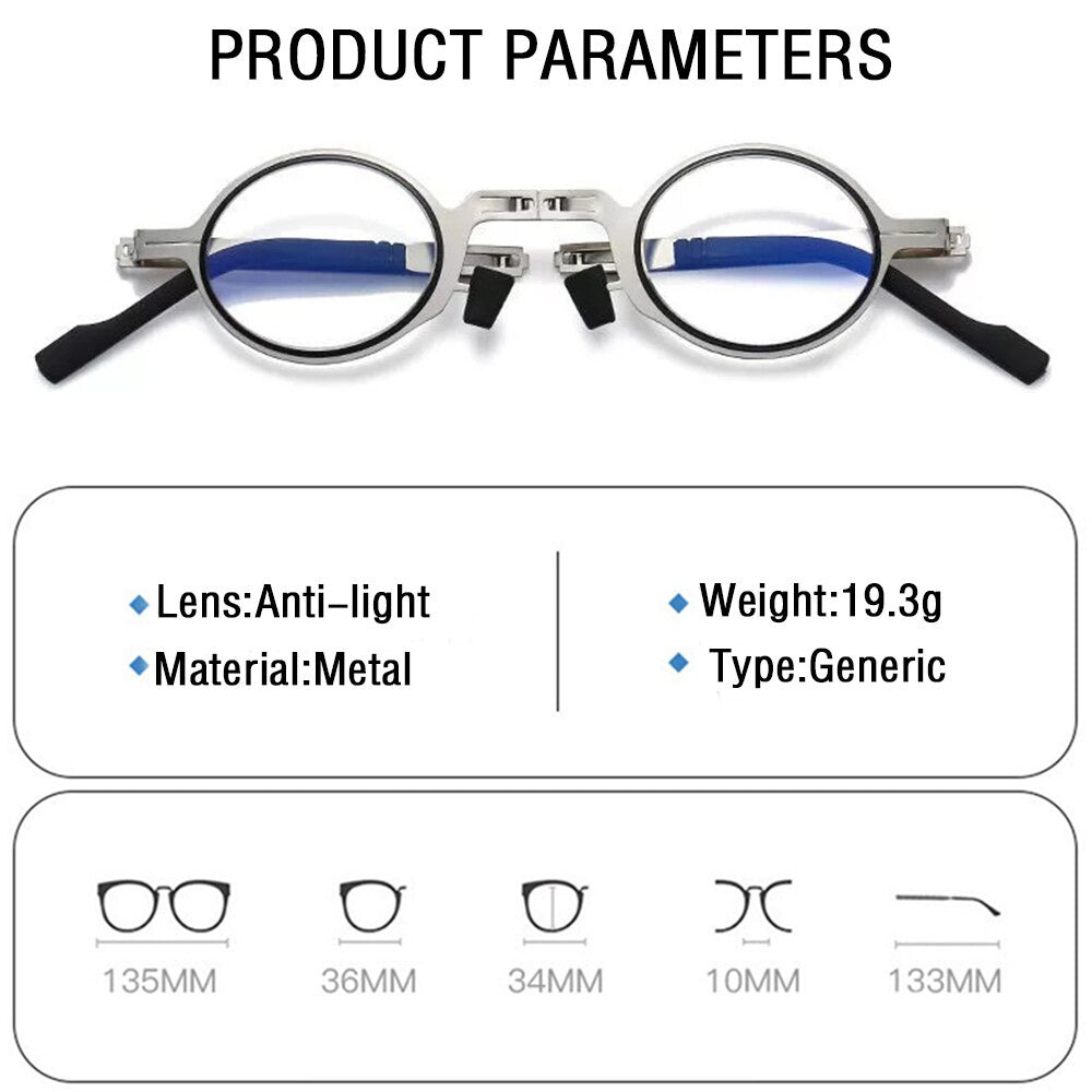 Screwless Titanium Ultra Light Folding Glasses 5