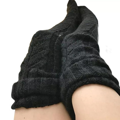 Warm Wool Knitted Over Knee Long Socks 5