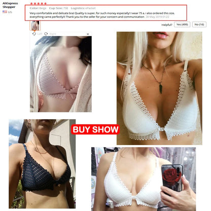 Breathy Front Buckle Lace Bra 5