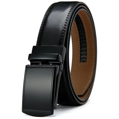 Leather Ratchet Belt With Adjustable Buckle CrackSlick 5