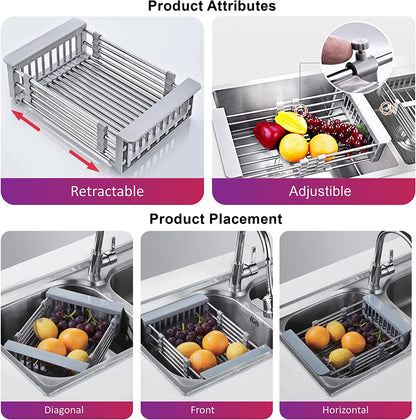 Extendable kitchen sink drain basket 5