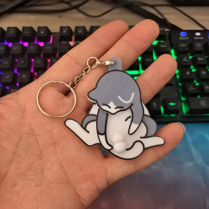 Funny Wiggling Cat Keychain 5