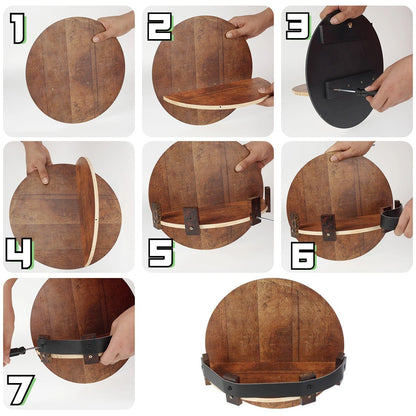 Bourbon whiskey barrel shelf 5
