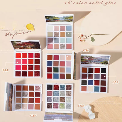 16 Colors Solid Butter Nail Gel Palette 5