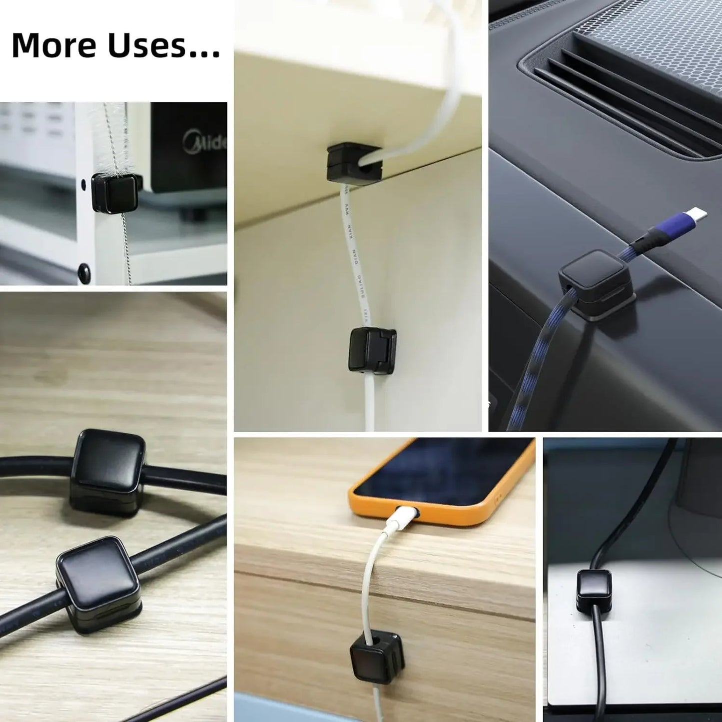 6 Pack Magnetic Cable Management Clips 5