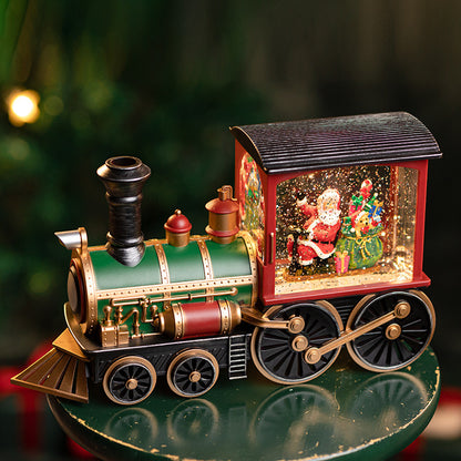 Christmas Gift Christmas Eve Music Box Train Music Box Crystal Ball Ornaments 5