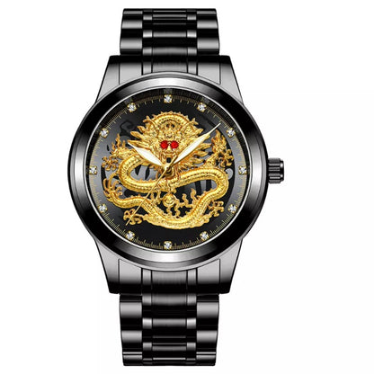 Embossed Golden Dragon Watch 5