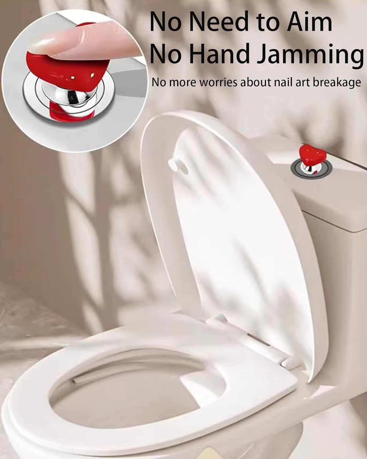 Heart Shaped Toilet Flush Button 5