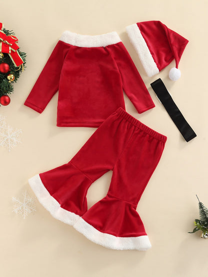 Little Girl Christmas Theme Holiday Bell Set 4