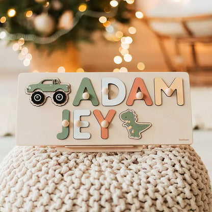 Personalized Wooden Animal Custom Name Puzzle 4